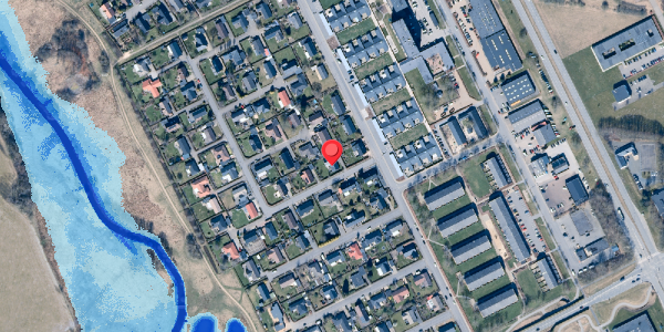 Oversvømmelsesrisiko fra vandløb på Blomstertoften 183, 7400 Herning