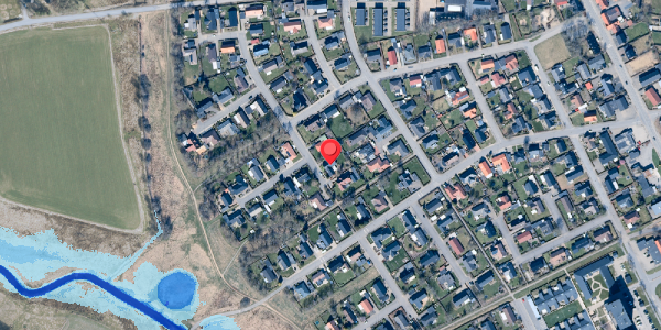 Oversvømmelsesrisiko fra vandløb på Nedertoften 21, 7400 Herning