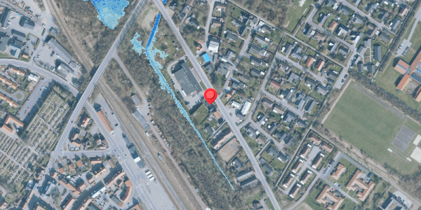 Oversvømmelsesrisiko fra vandløb på Byskellet 22, 6950 Ringkøbing