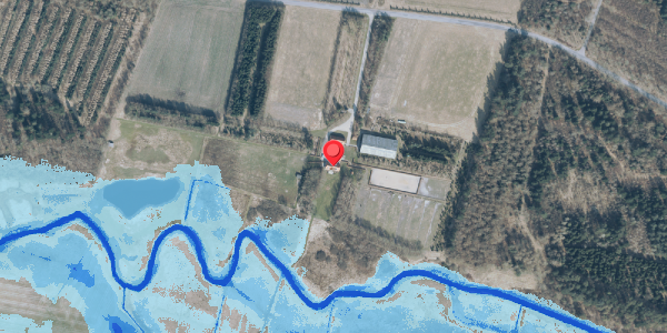 Oversvømmelsesrisiko fra vandløb på Hovervej 60, 6950 Ringkøbing