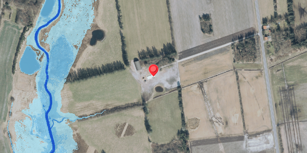 Oversvømmelsesrisiko fra vandløb på Damhusvej 21, 7570 Vemb