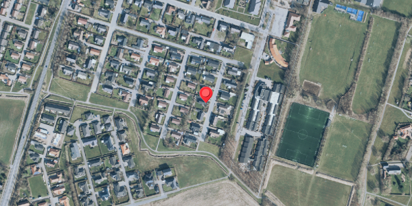 Oversvømmelsesrisiko fra vandløb på Solparken 42, 7830 Vinderup