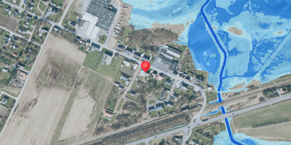 Oversvømmelsesrisiko fra vandløb på Strandvejen 13, 7830 Vinderup