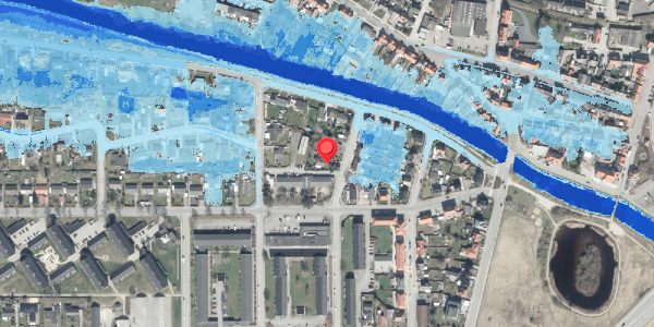 Oversvømmelsesrisiko fra vandløb på Blichersvej 6, 8500 Grenaa