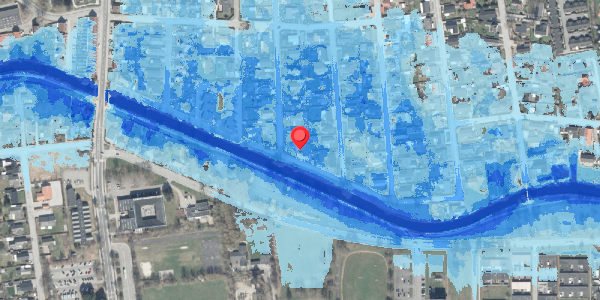 Oversvømmelsesrisiko fra vandløb på Enghegnet 25, 8500 Grenaa