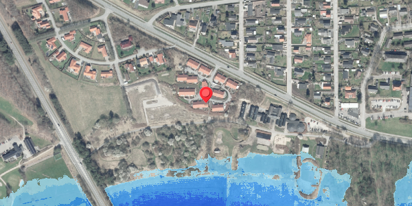 Oversvømmelsesrisiko fra vandløb på Grindhøj 13, 8500 Grenaa