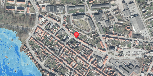 Oversvømmelsesrisiko fra vandløb på Markedsgade 34, 8500 Grenaa