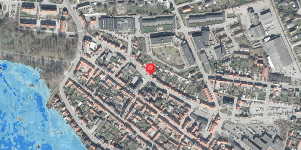 Oversvømmelsesrisiko fra vandløb på Markedsgade 38, . , 8500 Grenaa