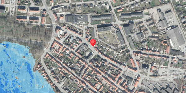 Oversvømmelsesrisiko fra vandløb på Markedsgade 42, . , 8500 Grenaa