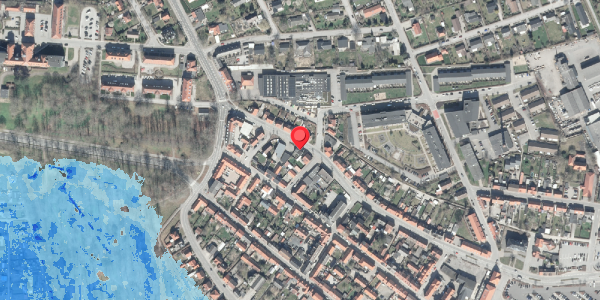 Oversvømmelsesrisiko fra vandløb på Markedsgade 45, 8500 Grenaa