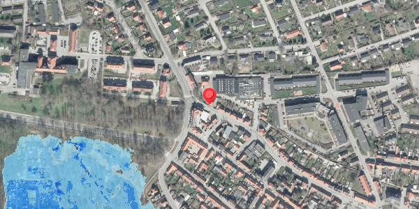 Oversvømmelsesrisiko fra vandløb på Markedsgade 60A, . , 8500 Grenaa