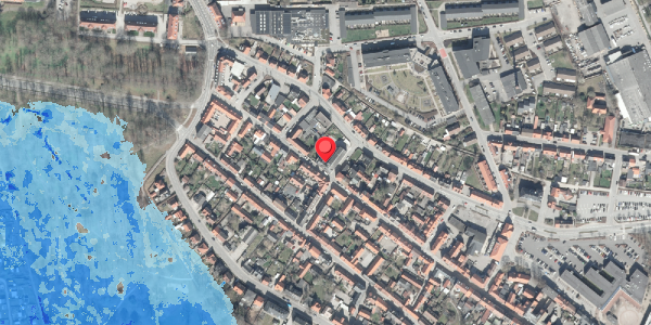 Oversvømmelsesrisiko fra vandløb på Markstræde 9, 8500 Grenaa