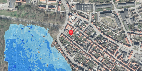 Oversvømmelsesrisiko fra vandløb på Nederstræde 2, . , 8500 Grenaa
