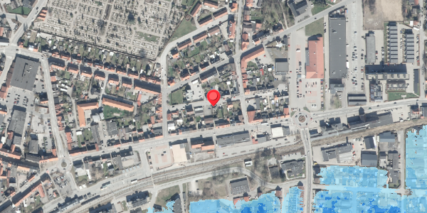 Oversvømmelsesrisiko fra vandløb på Nygade 8, 8500 Grenaa