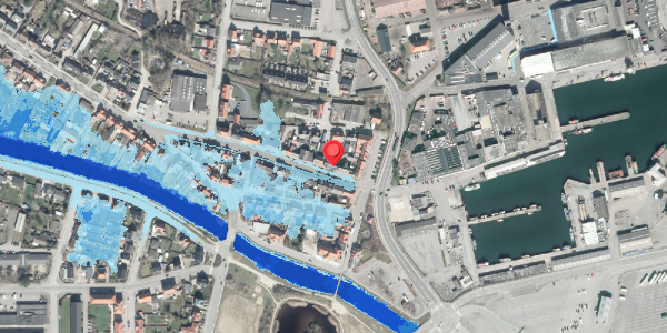 Oversvømmelsesrisiko fra vandløb på Strandgade 6, . , 8500 Grenaa