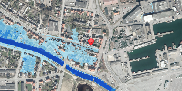 Oversvømmelsesrisiko fra vandløb på Strandgade 8, . , 8500 Grenaa