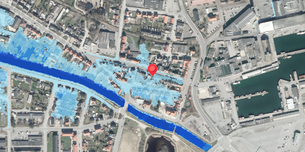 Oversvømmelsesrisiko fra vandløb på Strandgade 13, 8500 Grenaa