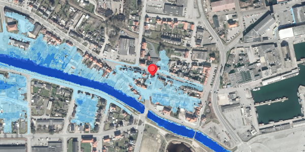 Oversvømmelsesrisiko fra vandløb på Strandgade 21, 8500 Grenaa