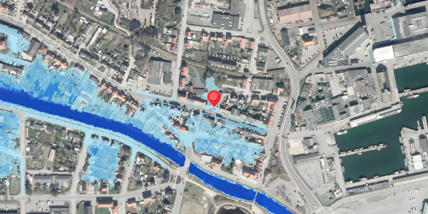 Oversvømmelsesrisiko fra vandløb på Strandgade 24, 8500 Grenaa