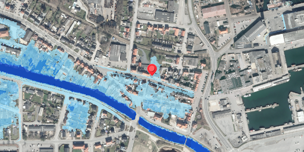 Oversvømmelsesrisiko fra vandløb på Strandgade 26, . , 8500 Grenaa