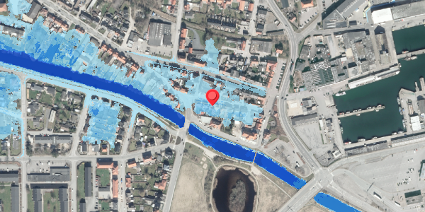Oversvømmelsesrisiko fra vandløb på Søgade 15, . , 8500 Grenaa