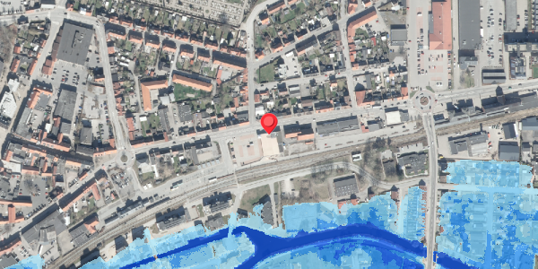 Oversvømmelsesrisiko fra vandløb på Østerbrogade 2, 8500 Grenaa