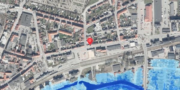 Oversvømmelsesrisiko fra vandløb på Østerbrogade 3, . , 8500 Grenaa