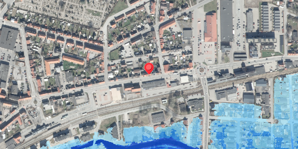 Oversvømmelsesrisiko fra vandløb på Østerbrogade 21, 8500 Grenaa