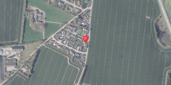 Oversvømmelsesrisiko fra vandløb på Amdrupvej 14, 8370 Hadsten