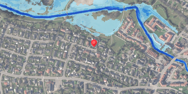Oversvømmelsesrisiko fra vandløb på Engparken 38, . , 8370 Hadsten