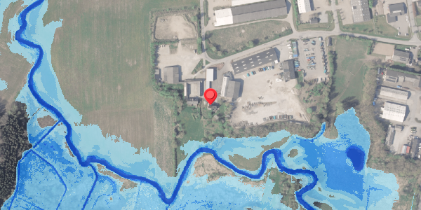 Oversvømmelsesrisiko fra vandløb på Faurskovvej 1B, . , 8370 Hadsten