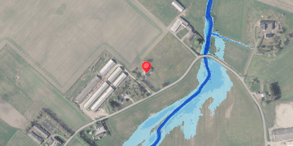 Oversvømmelsesrisiko fra vandløb på Faurskovvej 6, . , 8370 Hadsten