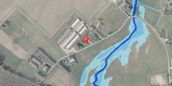 Oversvømmelsesrisiko fra vandløb på Faurskovvej 8, . , 8370 Hadsten