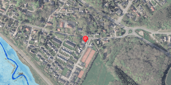 Oversvømmelsesrisiko fra vandløb på Gordonhaven 2, 8370 Hadsten