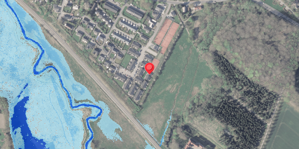 Oversvømmelsesrisiko fra vandløb på Gordonhaven 19, 8370 Hadsten