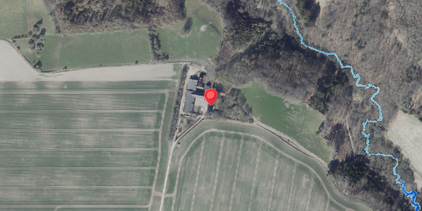Oversvømmelsesrisiko fra vandløb på Granslevvej 2, 8370 Hadsten