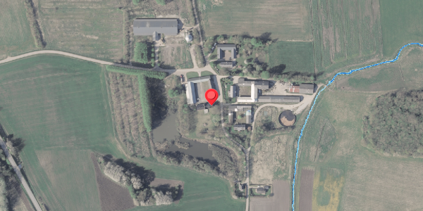 Oversvømmelsesrisiko fra vandløb på Hingevej 9, 8370 Hadsten