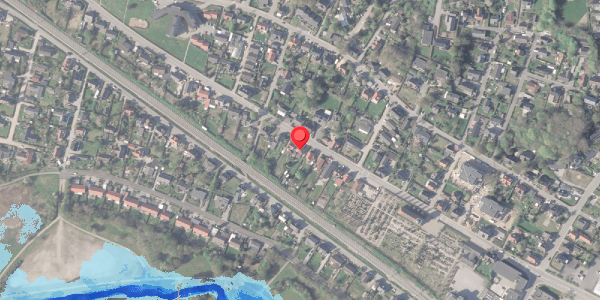 Oversvømmelsesrisiko fra vandløb på Kirkevej 21, . , 8370 Hadsten