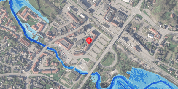 Oversvømmelsesrisiko fra vandløb på Stationsstræde 21, 2. , 8370 Hadsten