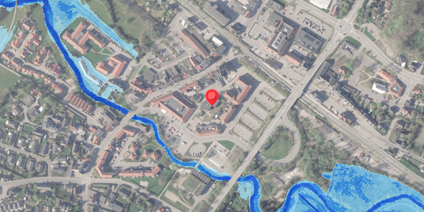 Oversvømmelsesrisiko fra vandløb på Stationsstræde 51, 8370 Hadsten