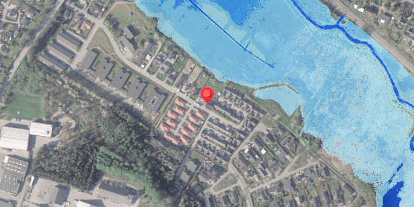 Oversvømmelsesrisiko fra vandløb på Østervangsvej 49, 8370 Hadsten