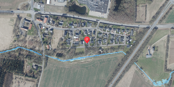 Oversvømmelsesrisiko fra vandløb på Engvej 14, 8450 Hammel