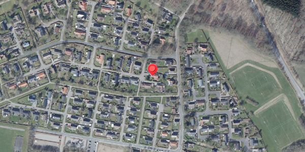 Oversvømmelsesrisiko fra vandløb på Solbakken 3, 8450 Hammel