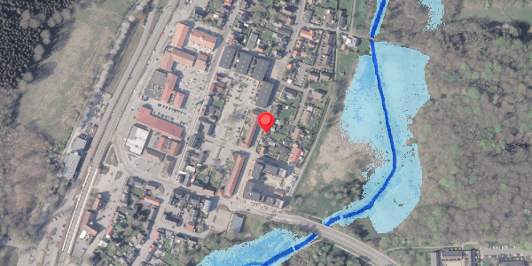 Oversvømmelsesrisiko fra vandløb på Fredensgade 4, . , 8382 Hinnerup