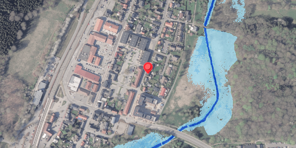 Oversvømmelsesrisiko fra vandløb på Fredensgade 6, . , 8382 Hinnerup