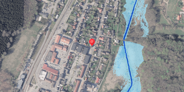 Oversvømmelsesrisiko fra vandløb på Fredensgade 9, . , 8382 Hinnerup