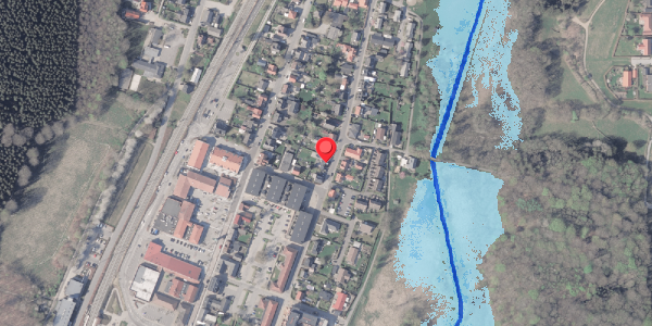 Oversvømmelsesrisiko fra vandløb på Fredensgade 11, . , 8382 Hinnerup