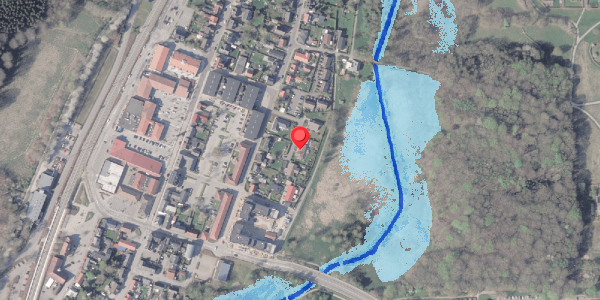 Oversvømmelsesrisiko fra vandløb på Fredensgade 12B, . , 8382 Hinnerup