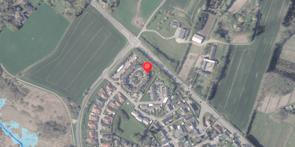 Oversvømmelsesrisiko fra vandløb på Jernaldervej 41, 8382 Hinnerup