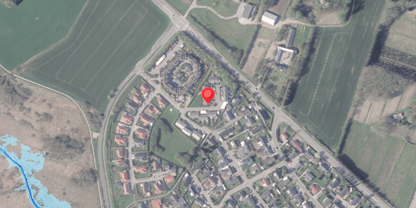 Oversvømmelsesrisiko fra vandløb på Jernaldervej 91, . , 8382 Hinnerup